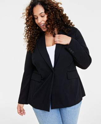 Oversized tailored knit blazer best sale