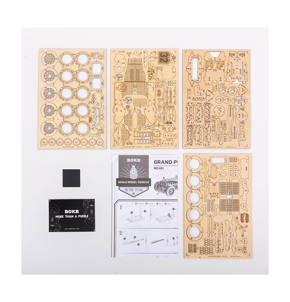 Diy 3D Wood Puzzle - V8 Grand Prix Car - 220pcs