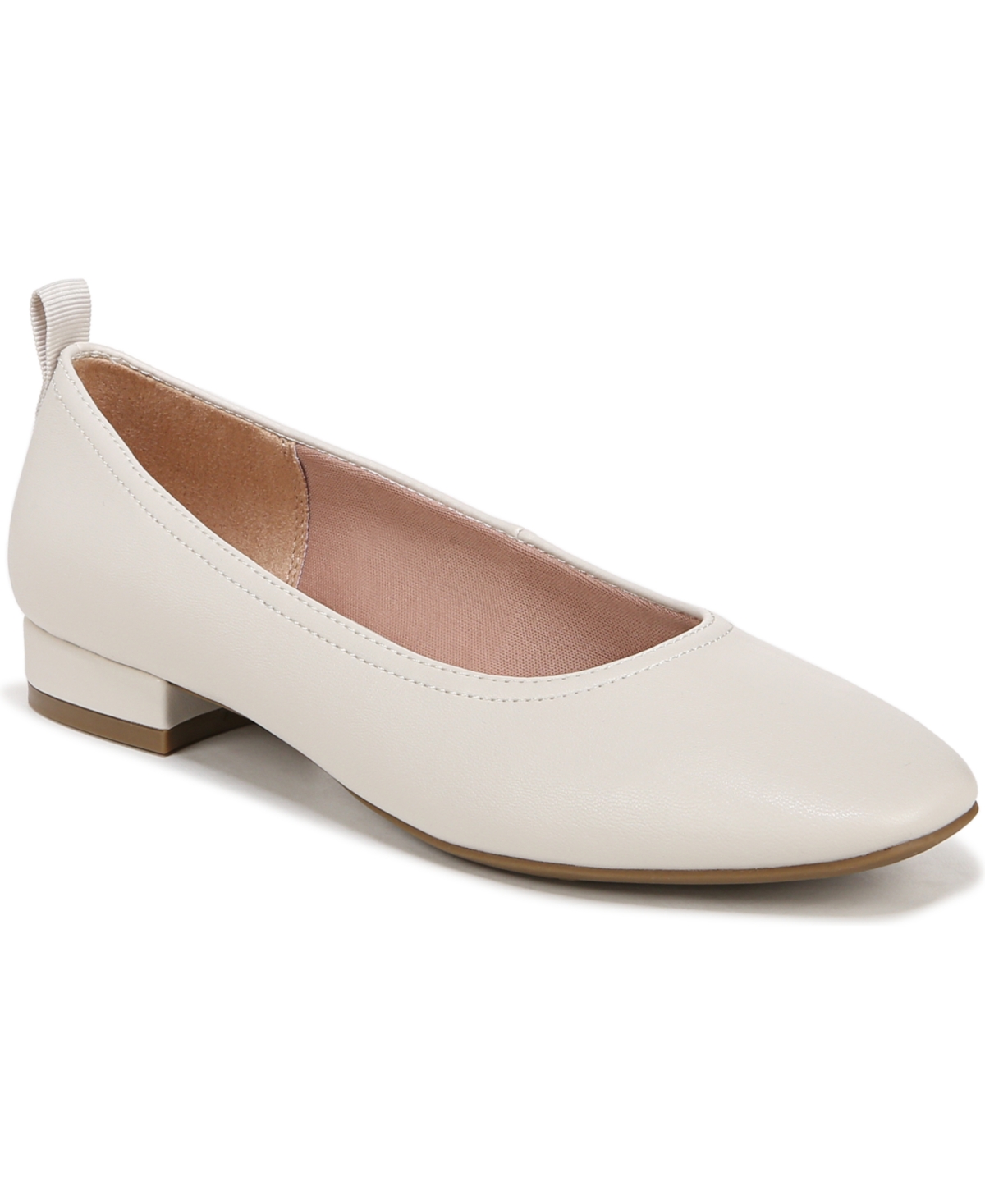 Lifestride Cameo Flats In Bone Beige Faux Leather