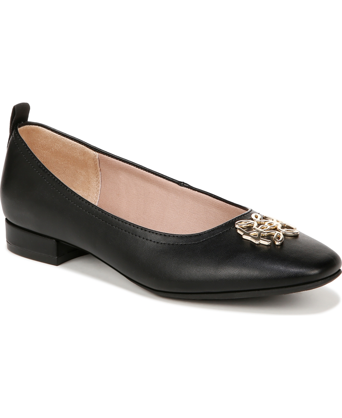 Lifestride Cameo 2 Flats In Black Faux Leather
