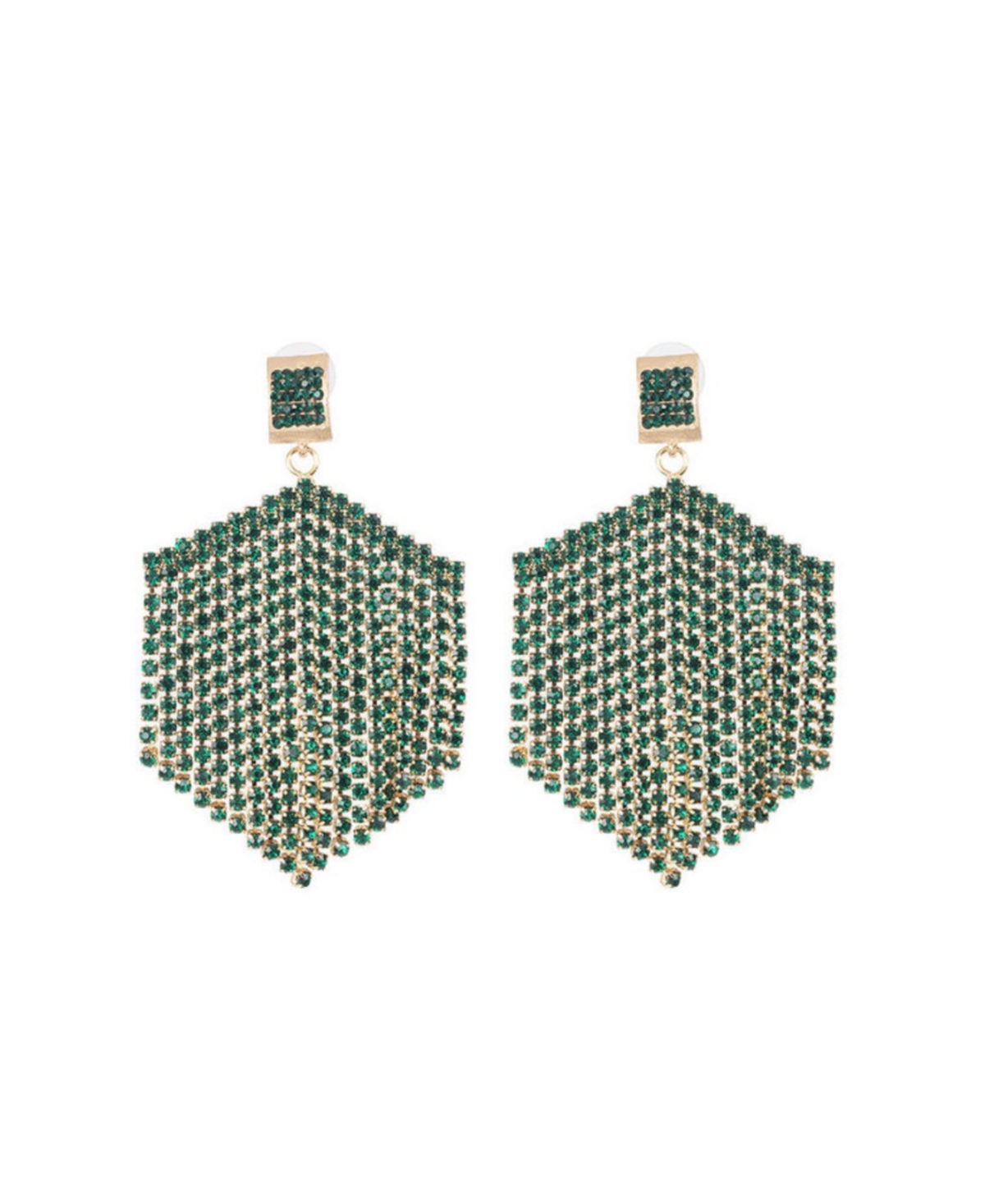 Shop Accessory Concierge Dazzle Drop Earrings In Emerald