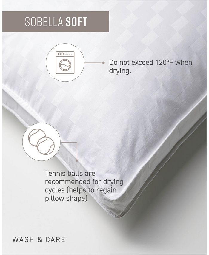 Sobel Westex Sobella Soft 100 Cotton Face Medium Density Pillow, Queen