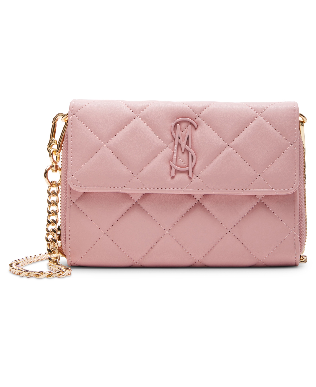 Steve Madden Women's Carina Quilted Crossbody Wallet In Blush