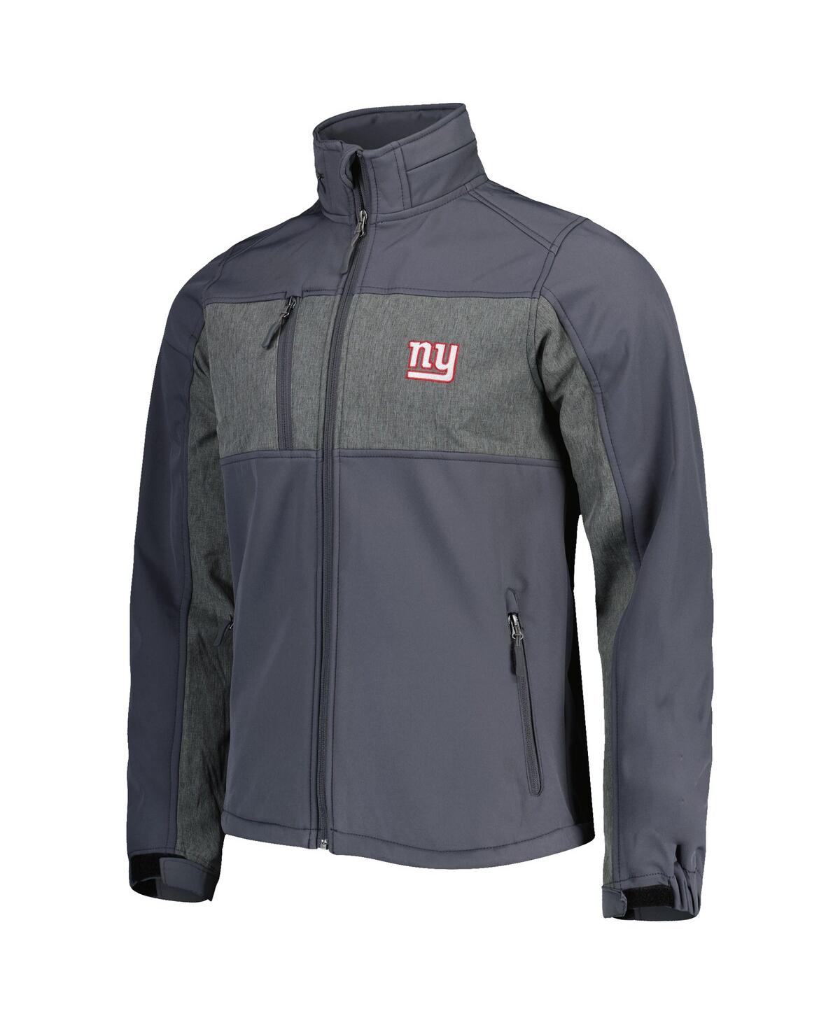 Shop Dunbrooke Men's  Graphite New York Giants Circle Zephyr Softshell Full-zip Jacket