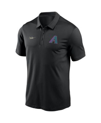 Men's Black Arizona Diamondbacks Cooperstown Collection Logo Franchise Performance Polo Shirt