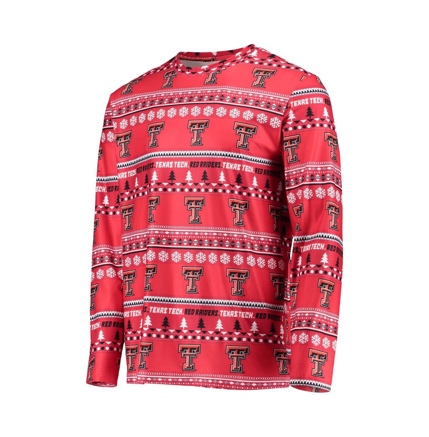 Мужская пижама Concepts Sport Texas Tech Red Raiders Ugly Sweater, Red — фото 3