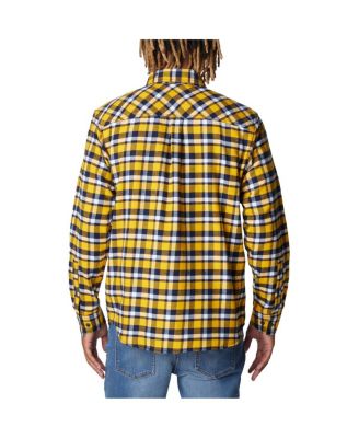 Men's Gold West Virginia Mountaineers Flare Gun Flannel Long Sleeve Shirt