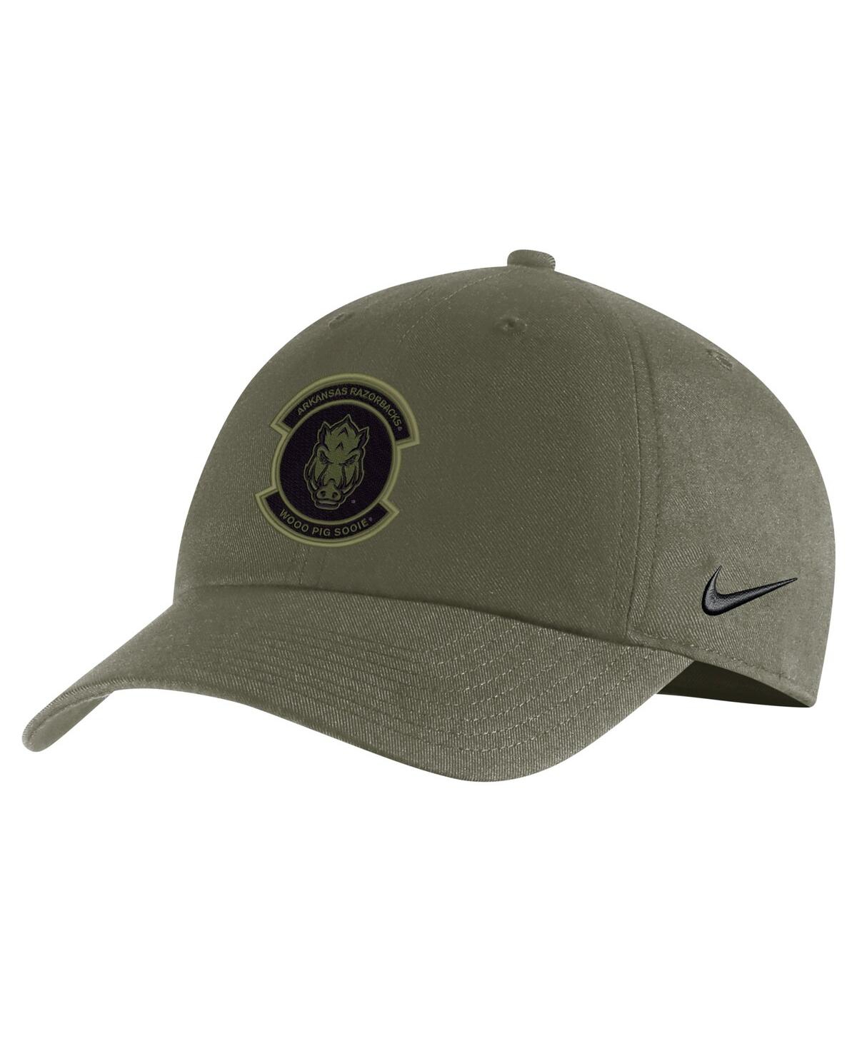Shop Nike Men's  Olive Arkansas Razorbacks Military-inspired Pack Heritage86 Adjustable Hat