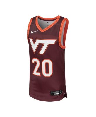 Big Boys #20 Maroon Virginia Tech Hokies Team Replica Basketball Jersey