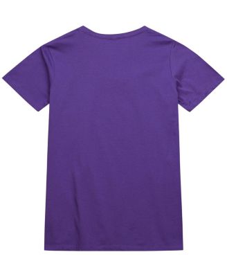 Men's and Women's Purple Toronto Raptors Hardwood Classics MVP Throwback Logo T-shirt