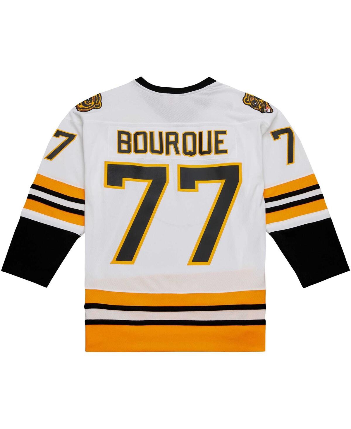 Men's Mitchell & Ness Ray BourqueBoston Bruins Captain Patch 1989/90 Blue Line Player Jersey - White