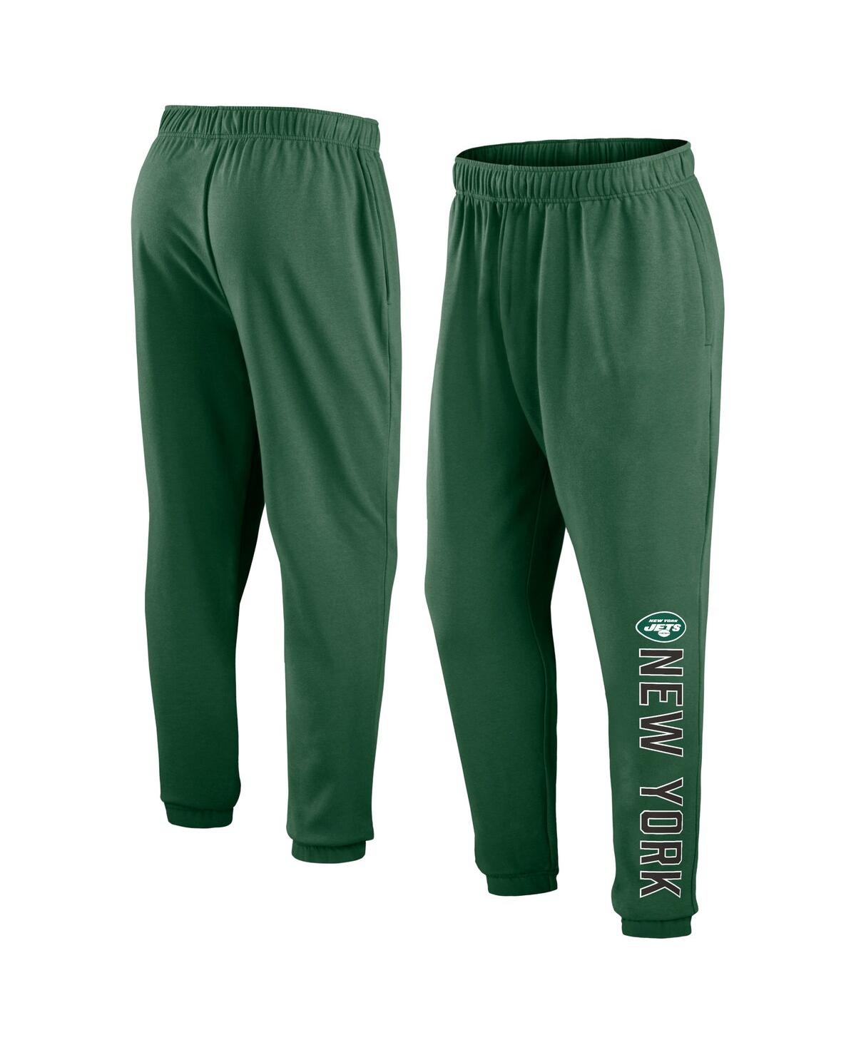 Shop Fanatics Men's  Green New York Jets Chop Block Fleece Sweatpants