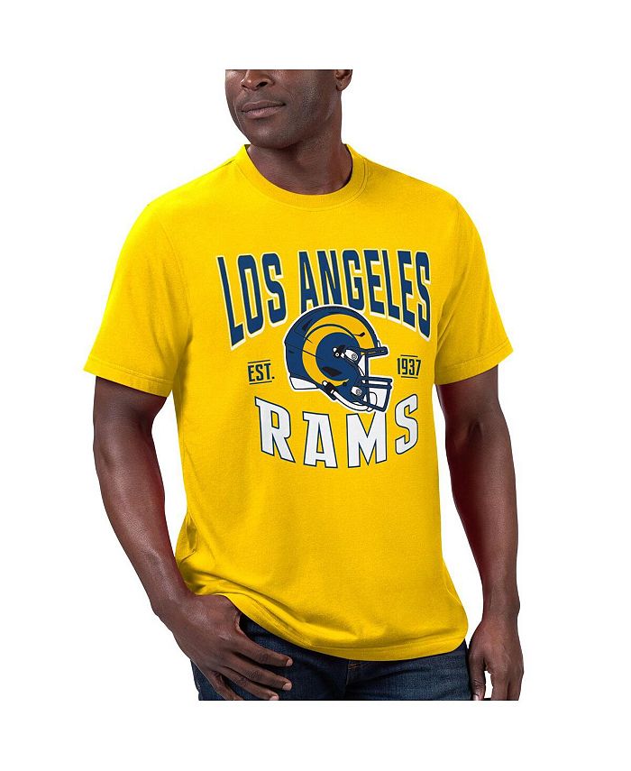 G Iii Sports By Carl Banks Mens Royal Gold Los Angeles Rams T Shirt And Full Zip Hoodie Combo 