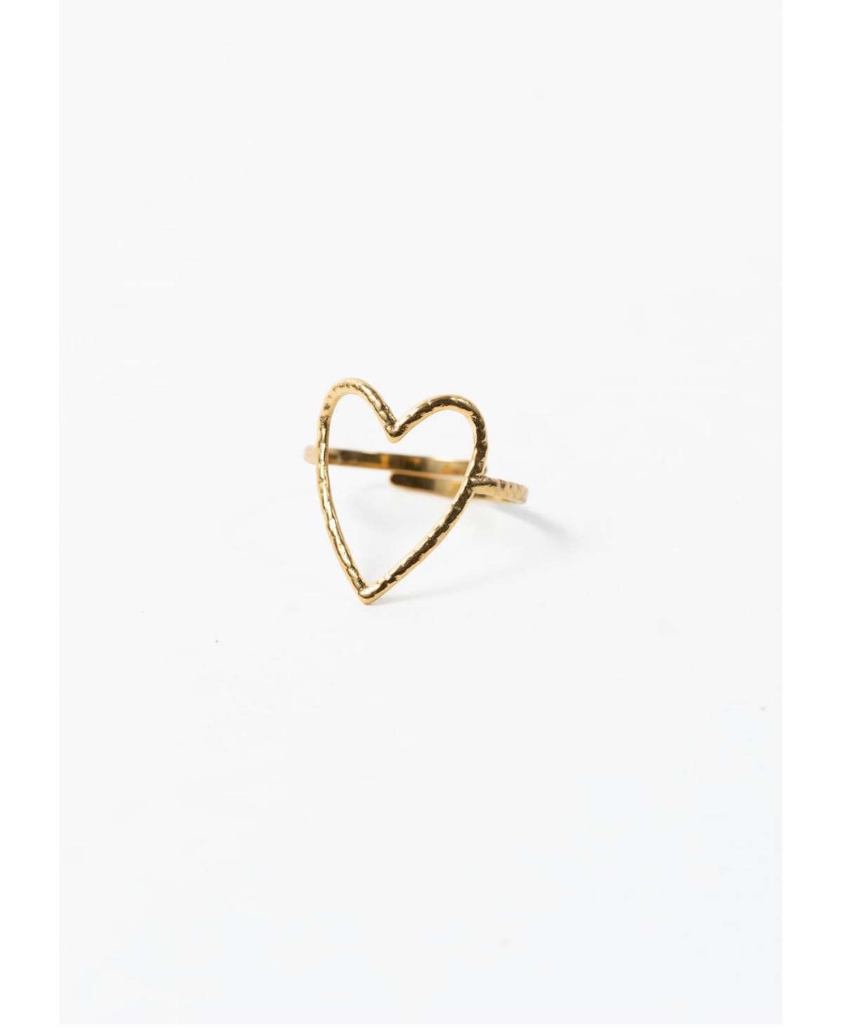 316L Love That For You Gold-Tone Heart Adjustable Ring - Gold