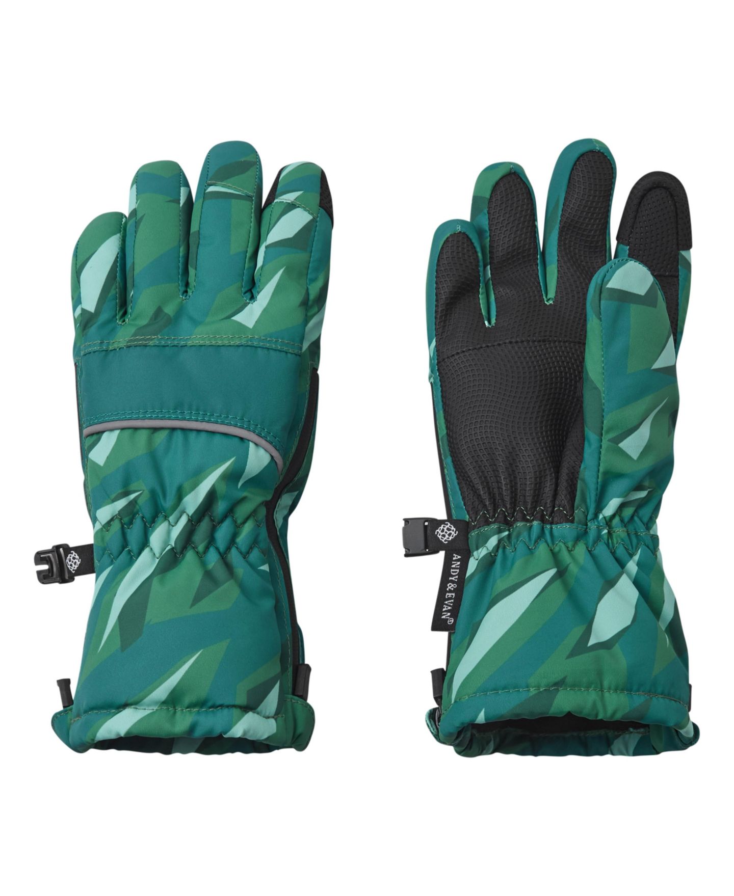 Перчатки Andy & Evan /Child Girls Kids Zipper Gloves для малышей, цвет: Зелёный камуфляжный — фото 3
