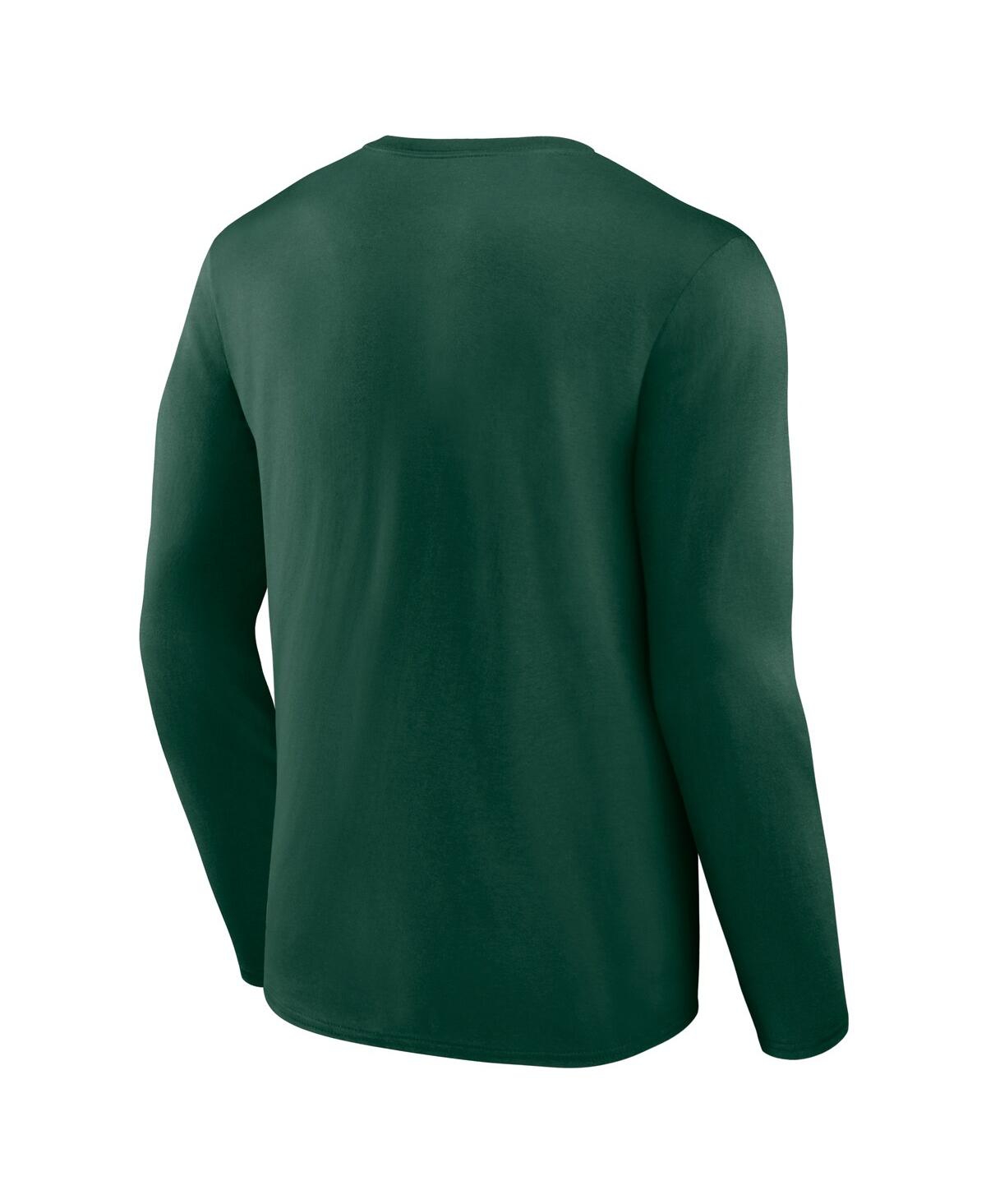 Shop Fanatics Men's  Green Michigan State Spartans Campus Long Sleeve T-shirt