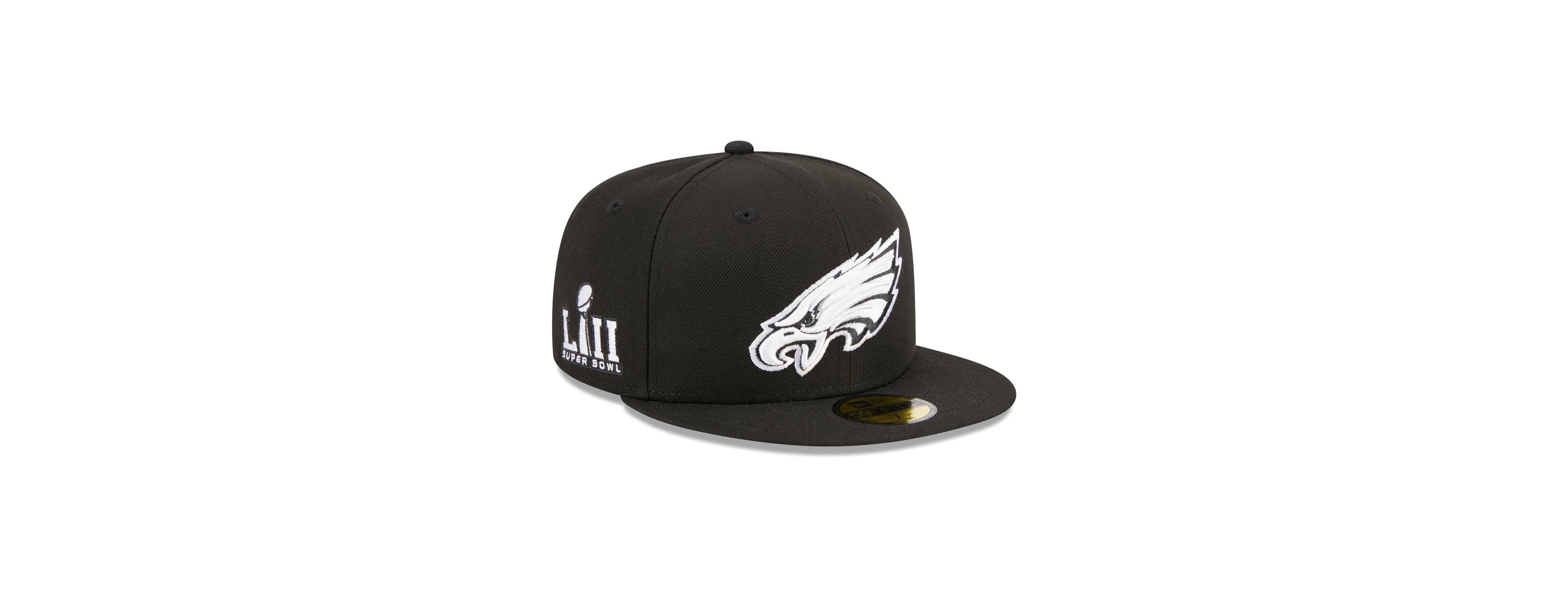 Men's New Era Black Philadelphia Eagles Main Patch 59FIFTY Fitted Hat