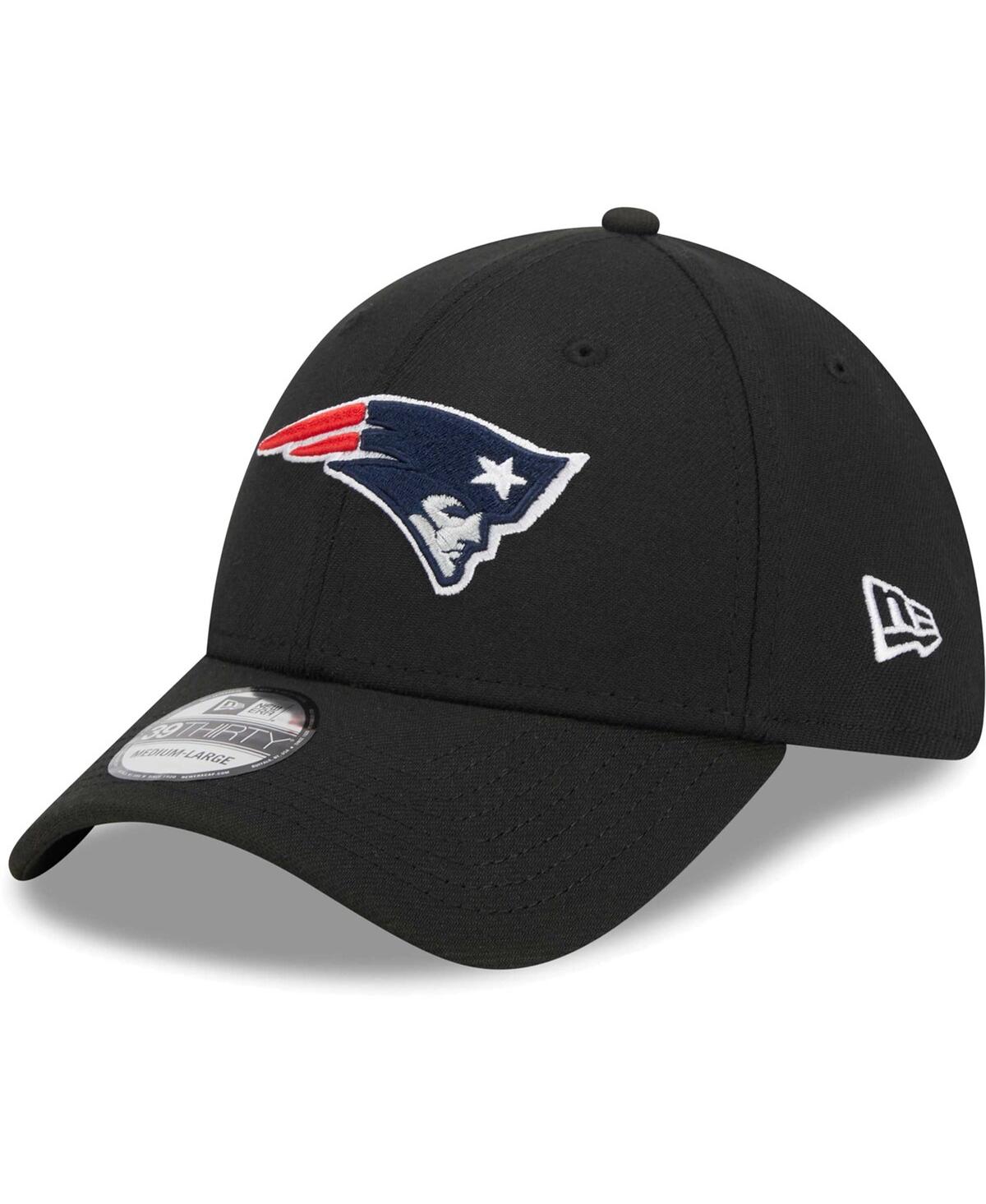 Men's New Era Black England Patriots Main 39THIRTY Flex Hat