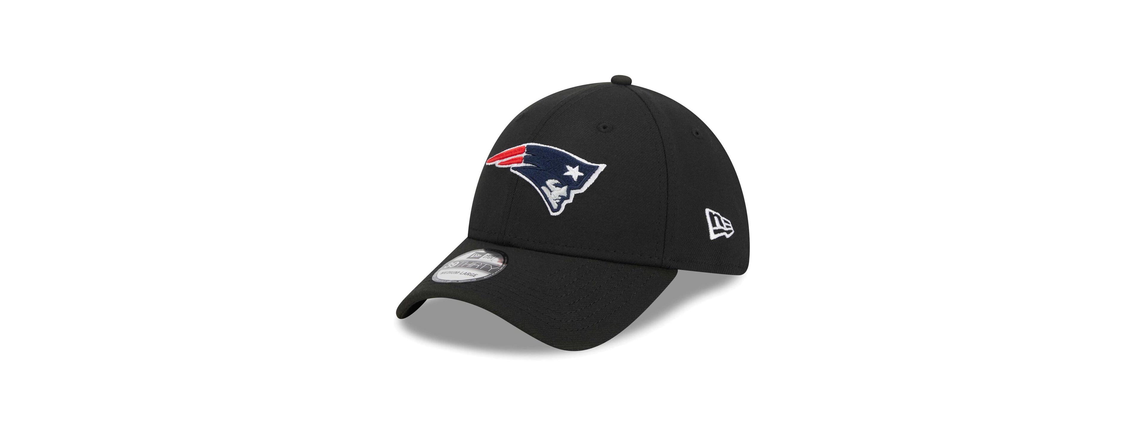 Men's New Era Black England Patriots Main 39THIRTY Flex Hat
