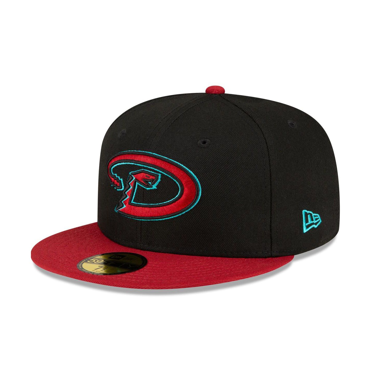 Мужская кепка New Era Black, Red Arizona Diamondbacks Road Authentic Collection On-Field 59FIFTY Fitted Hat — фото 1