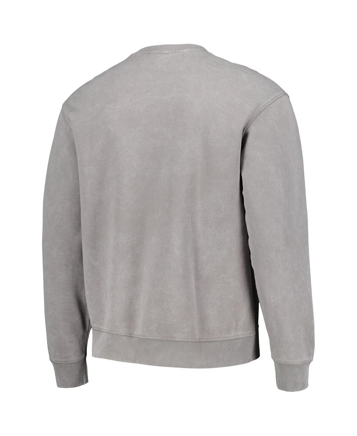 Men's and Women's The Wild CollectiveMinnesota Vikings Distressed Pullover Sweatshirt - Gray