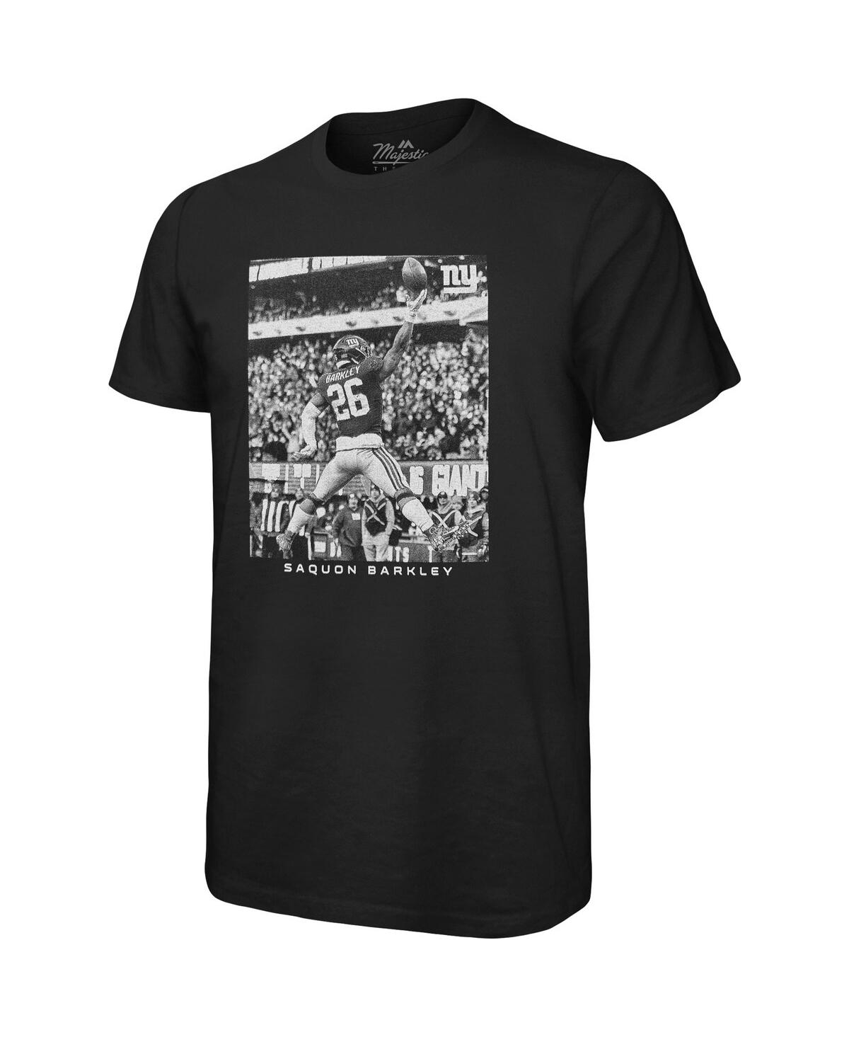 Men's Majestic Threads Saquon BarkleyNew York Giants Oversized Player Image T-shirt - Black
