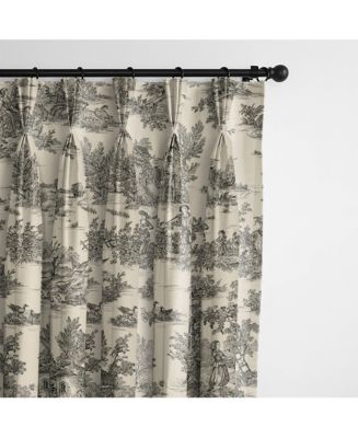 Bouclair Black Pinch Pleat Drapery Panel - Pair 20