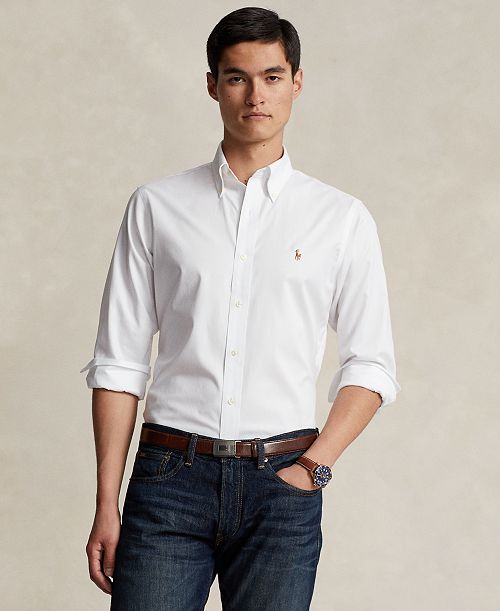 alfani Polo Ralph Lauren Men's Purepress Cotton Oxford Shirt Men's Fashion & Accessories