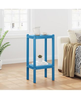 36" Outdoor Adirondack HDPE 2-Tier Patio Side Table