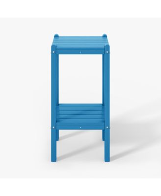 36" Outdoor Adirondack HDPE 2-Tier Patio Side Table