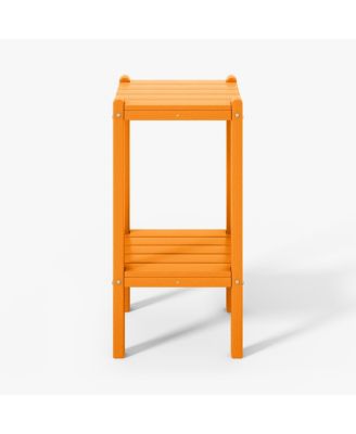 36" Outdoor Adirondack HDPE 2-Tier Patio Side Table