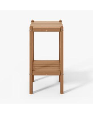 36" Outdoor Adirondack HDPE 2-Tier Patio Side Table