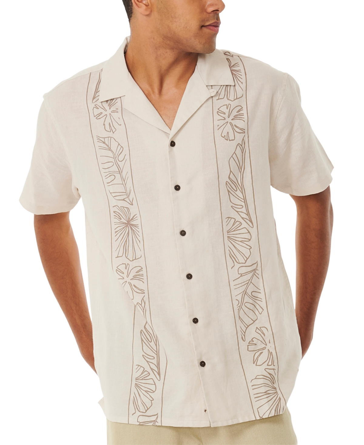 Men's Mod Tropics Vert Short Sleeve Shirt - Vintage White