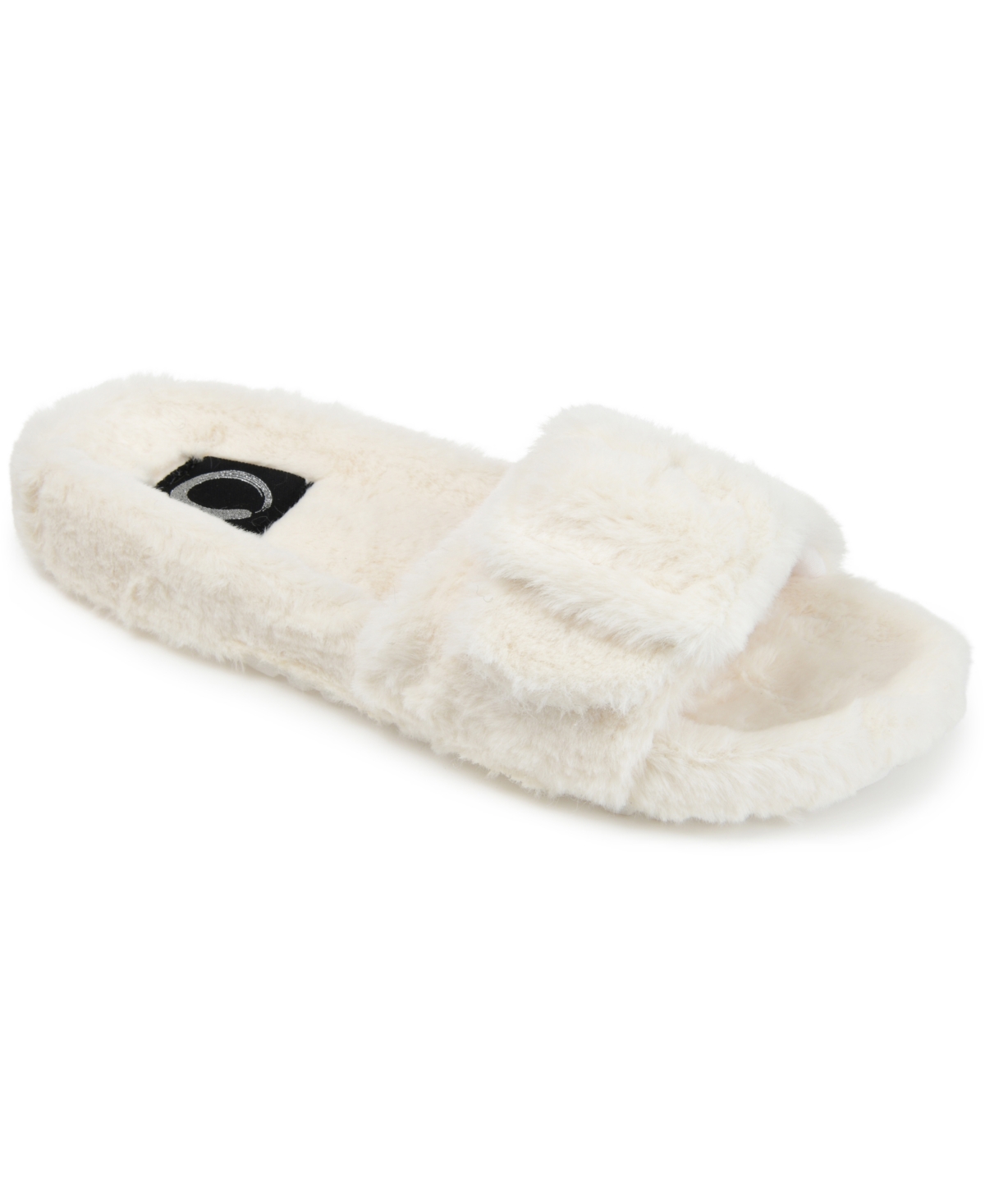Journee Collection Women's Shadow Faux Fur Slide Slipper