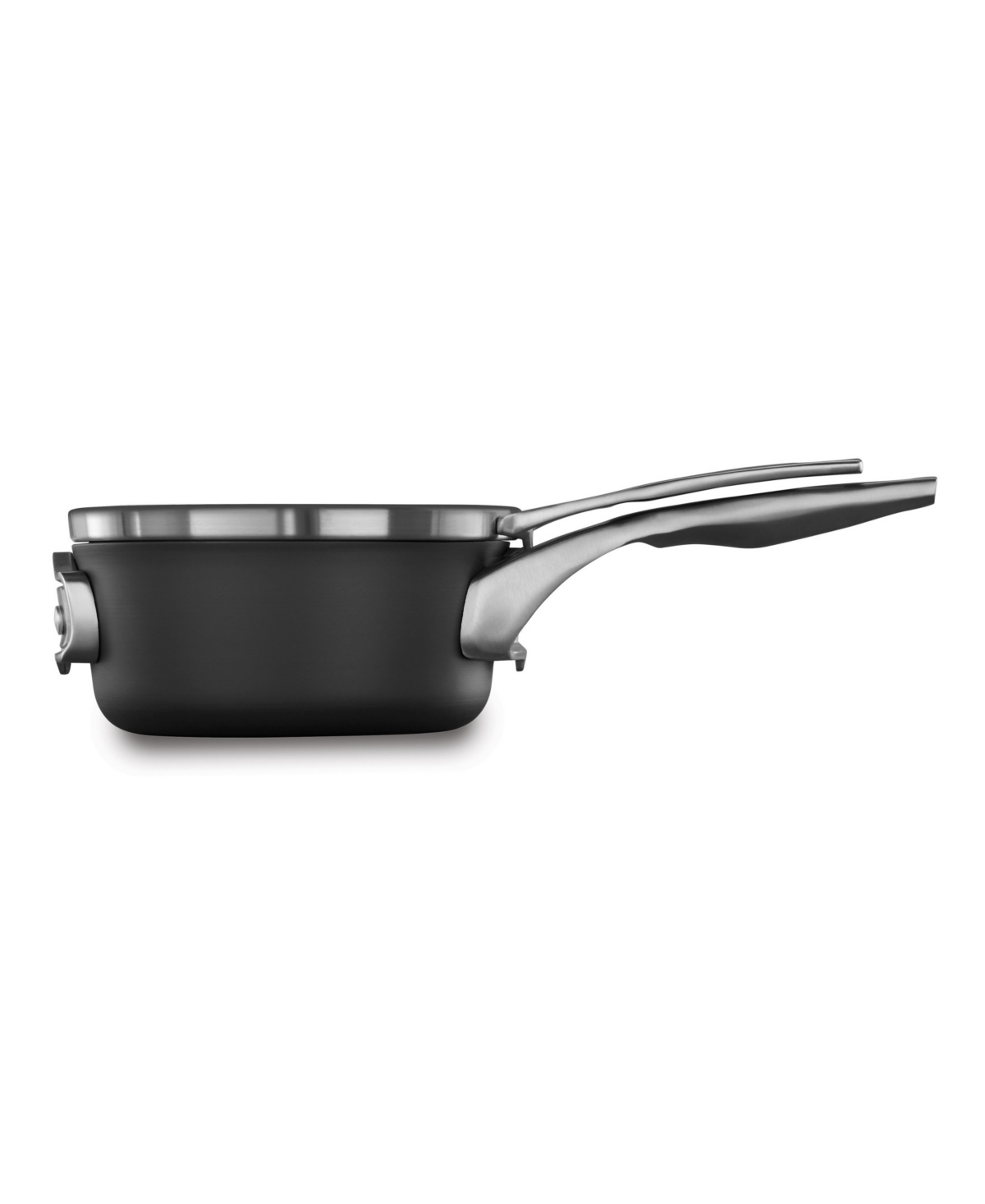 Calphalon Premier Space-Saving Hard-Anodized Nonstick 1.5-Quart Sauce Pan with Lid - Stainless Steel