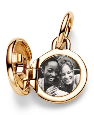 Cubic Zirconia Key Hole Engravable Locket Dangle Charm