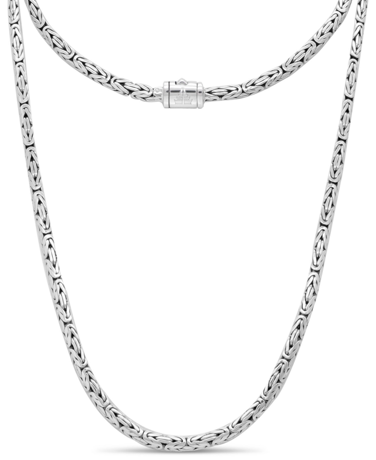 Borobudur Oval 5mm Chain Necklace in Sterling Silver - Silver