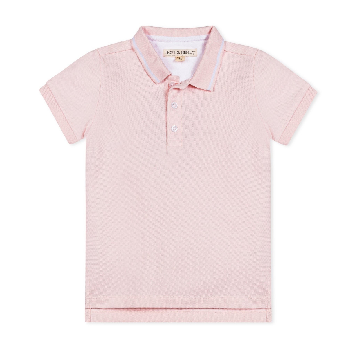 Hope & Henry Boys Organic Short Sleeve Knit Pique Polo Shirt