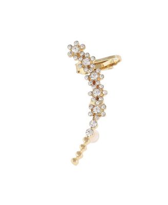 Women's Silver  Embellished Earcuff