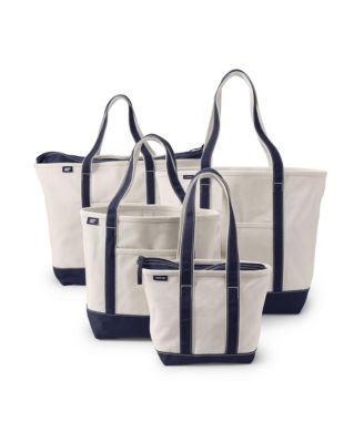 Large 5 Pocket Open Top Long Handle Canvas Tote Bag