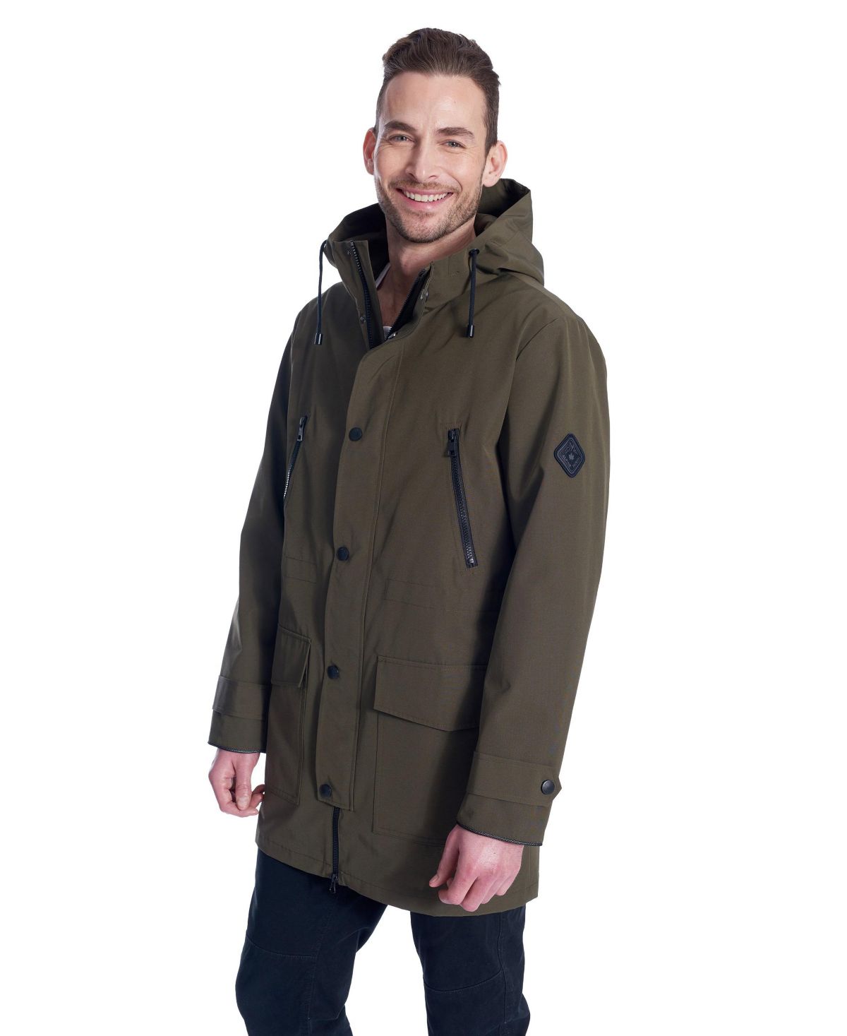 Мужские банки | Плащ на завязках с капюшоном