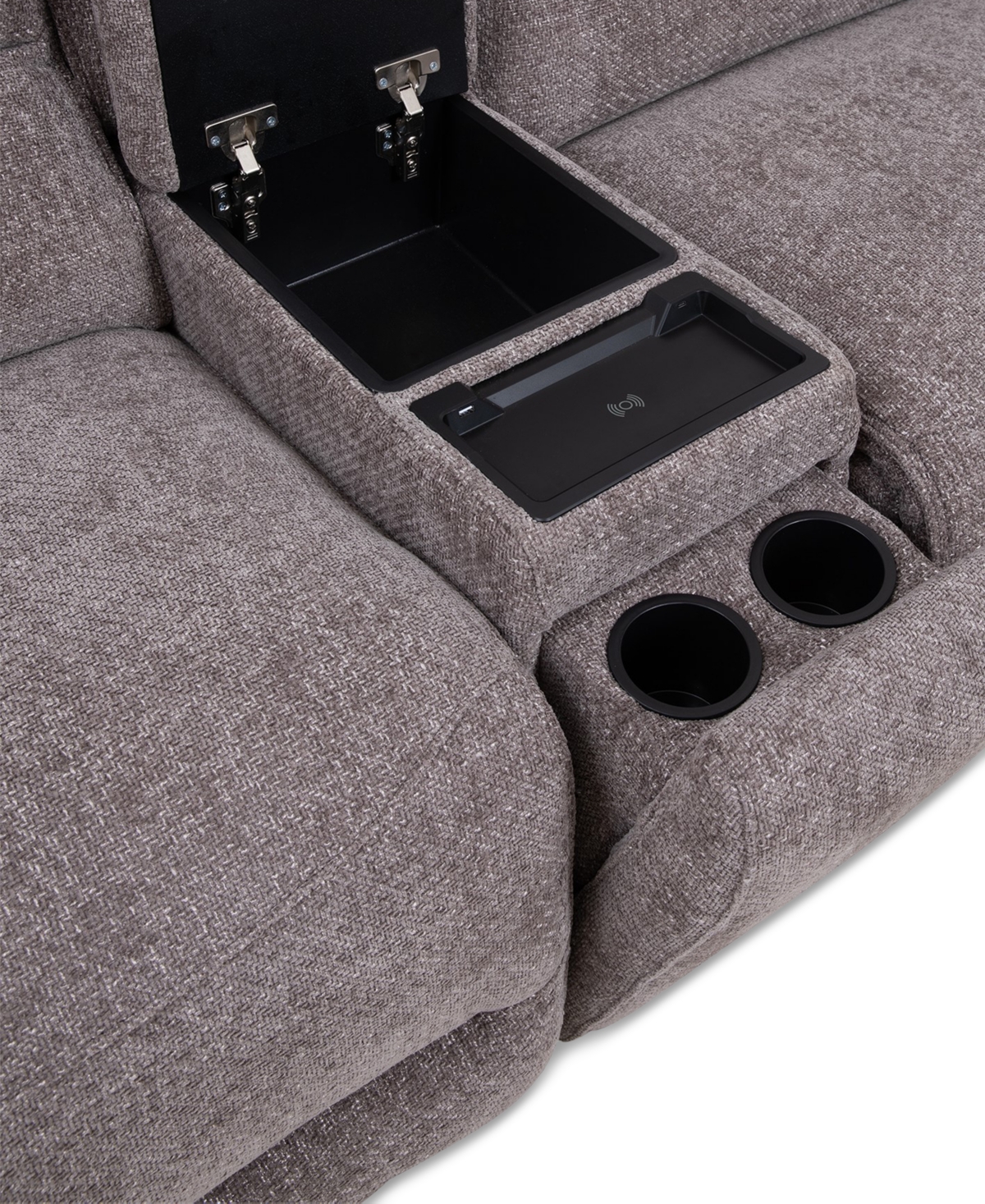 Deklyn 6-Pc. Zero Gravity Fabric Sectional with 2 Power Recliners & 1 Console, Created for Macy's