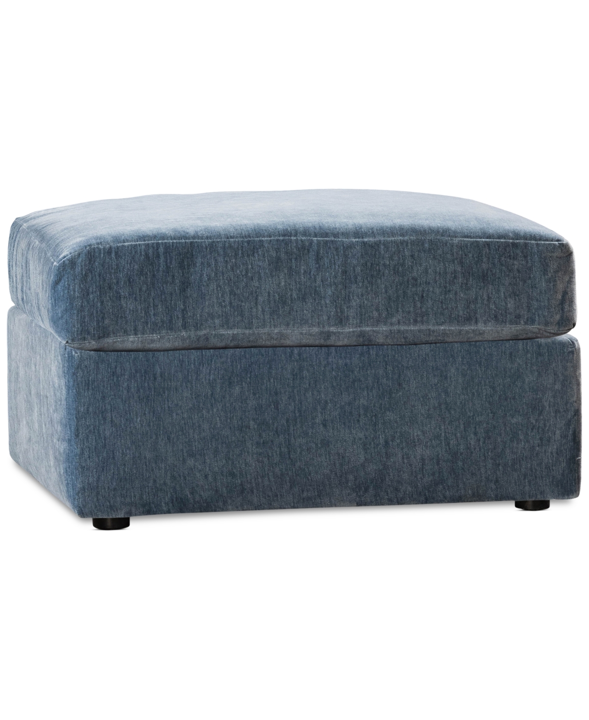Macy's Closeout! Wrenley 32" Fabric Ottoman, Created For  In Denim