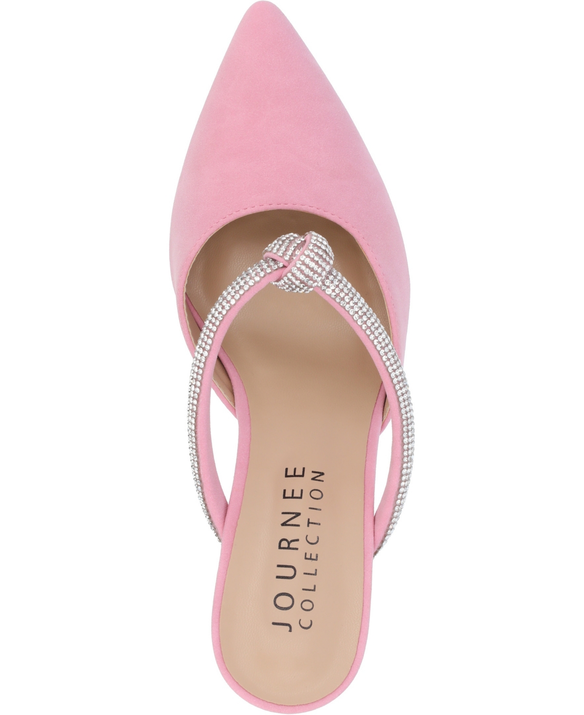 Journee Collection Women's Lunna Wide Width Mules Mid Stiletto Pointed Toe Pumps In Pink
