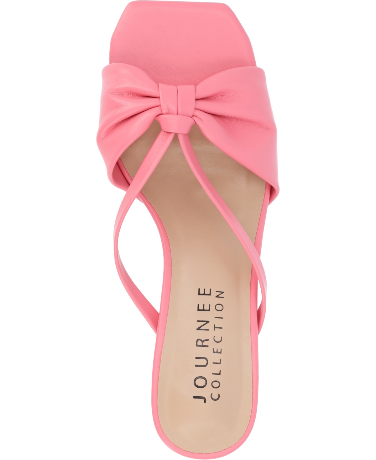 Journee Collection Women's Starling Kitten Heel Slip On Sandals In Pink
