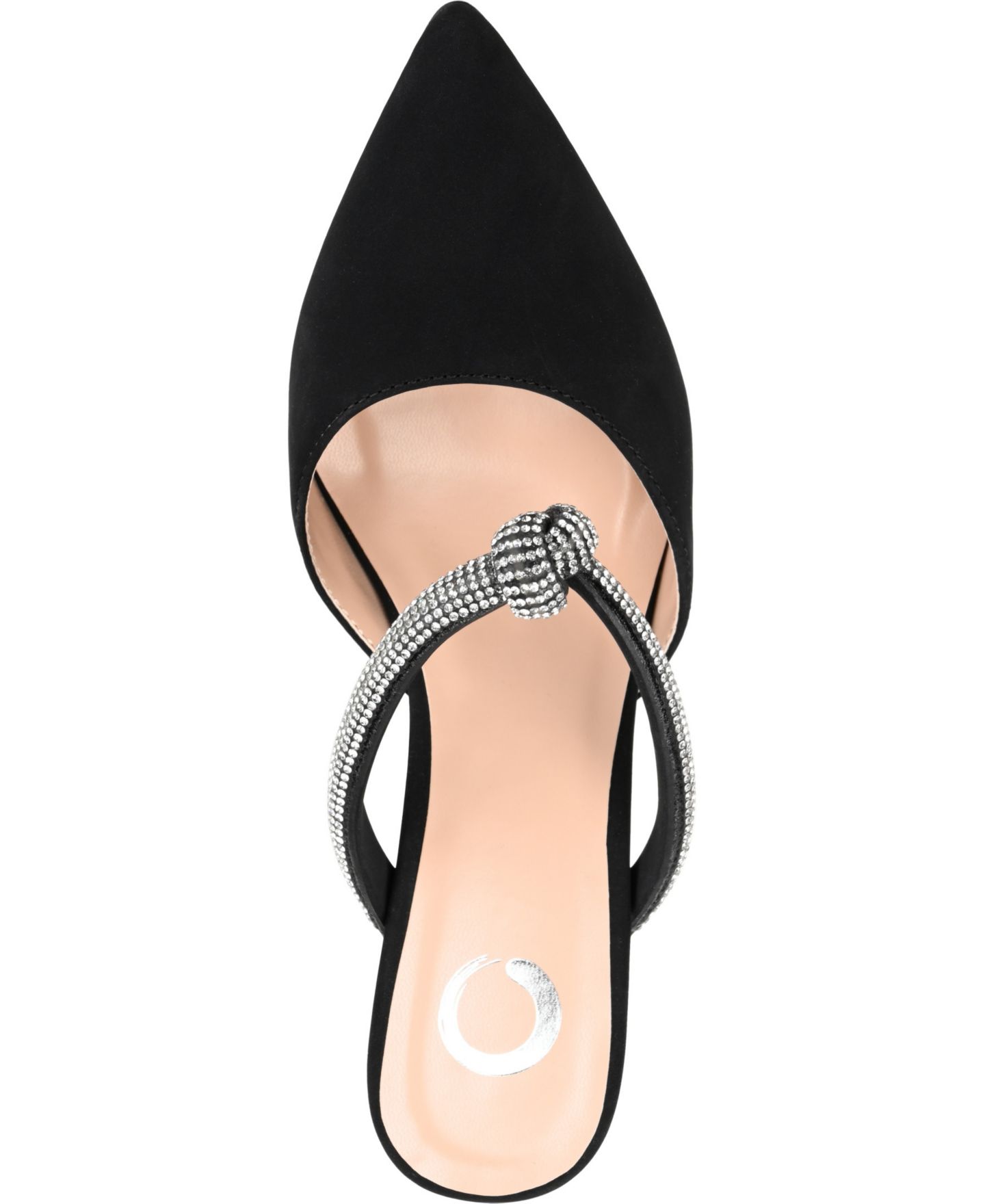 Женские туфли Journee Collection Lunna Rhinestone Knot Slip-On Dress Pumps, цвет: Чёрный — фото 4