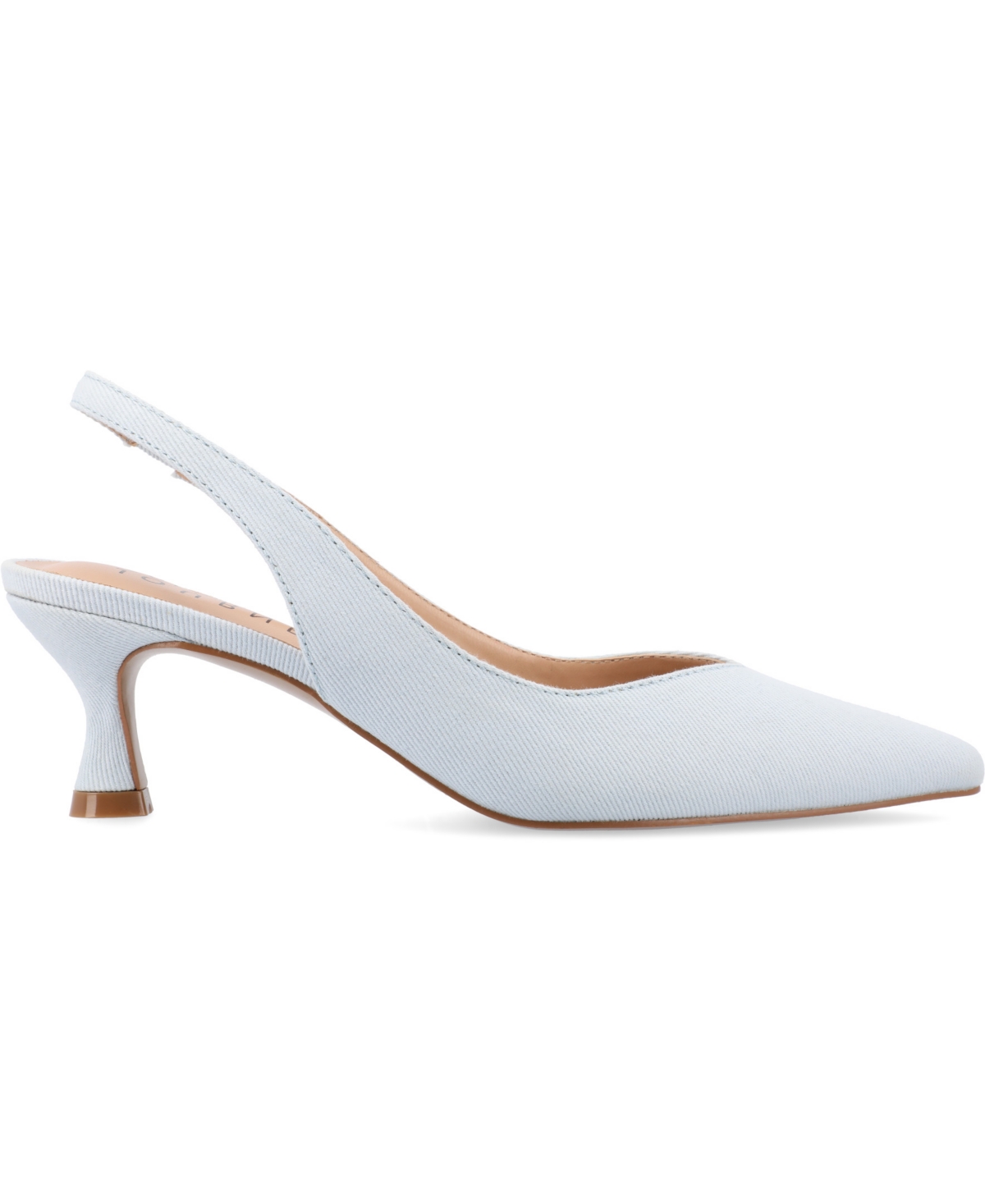 Journee Collection Women's Mikoa Slingback Pointed Toe Kitten Heels