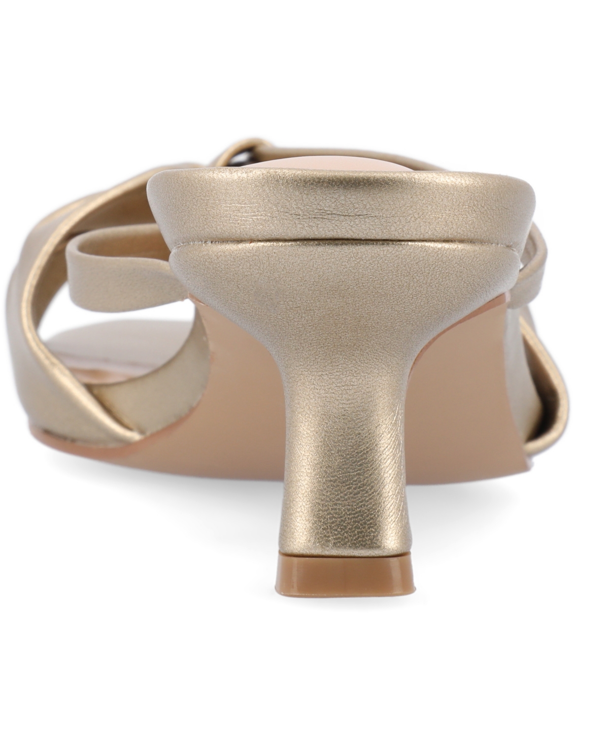 Shop Journee Collection Women's Starling Kitten Heel Dress Sandals In Gold