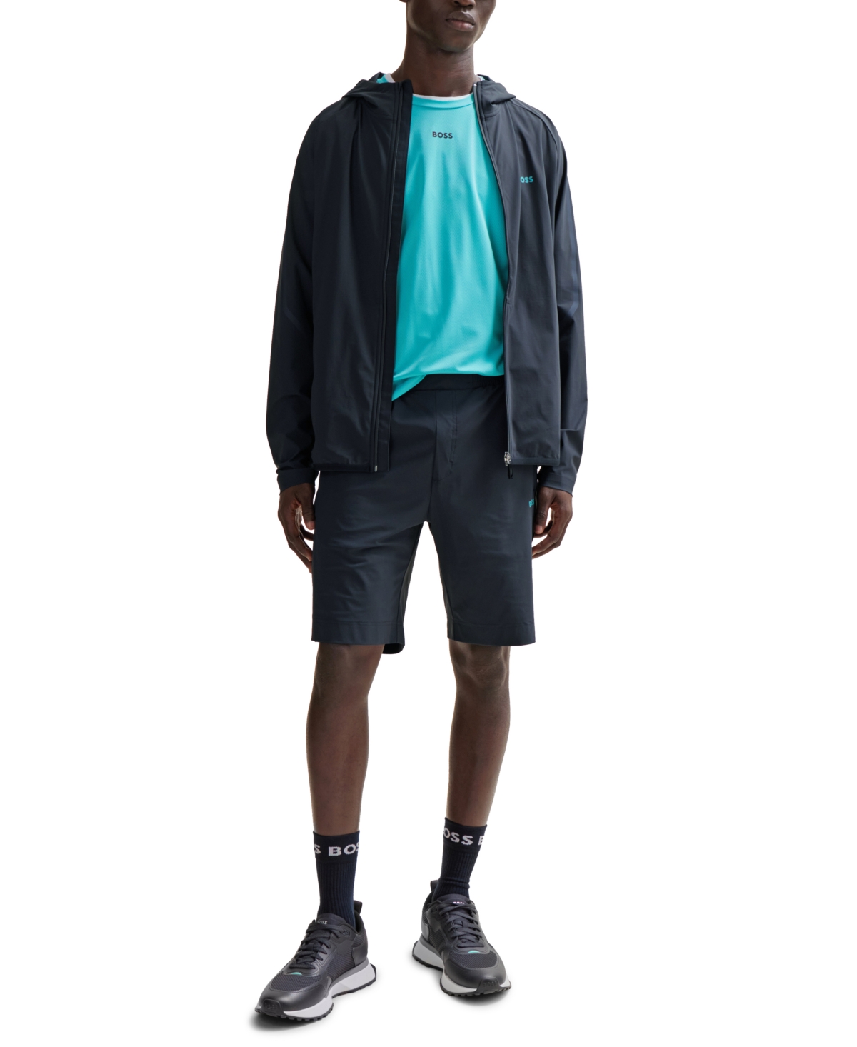 Boss by Hugo Boss Men's Decorative Reflective Artwork Regular-Fit Shorts