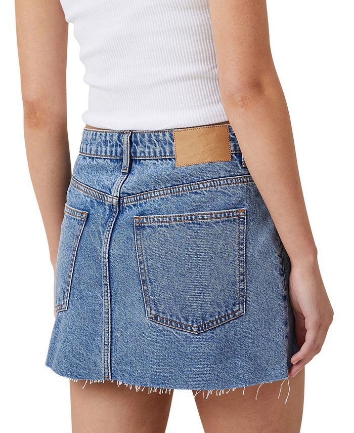 Macey White Denim Mini Skirt
